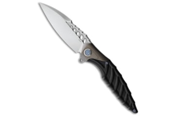 Image of Rike Knife Rike Knife Thor7 Liner Lock Knife Integral Black Titanium/G-10 3.5" 154CM, Black/Gray, 154CM, adult, BHQ-123313