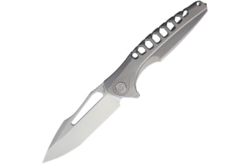 Image of Rike Knife Thor 5 Framelock Bohler M390 Knife, 3.75in Bead Blast Bohler M390 SS Drop Point, Titanium Handle, THOR5-PL