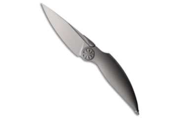 Image of Rike Knife Predator-P Folding Knife, 3.74in, Bohler M390 Stainless Steel, Drop Point Blade, Titanium, Gray Handle, Gray/Silver, 8.46 inch, BHQ-221717