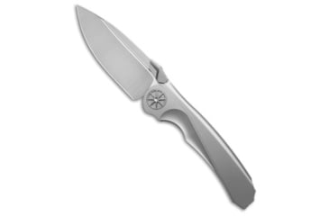 Image of Rike Knife Tissot 1 Folding Knife, 3.74in, Bohler M390 Stainless Steel, Drop Point Blade, Titanium, Gray Handle, Gray/Gray, 8.27 inch, BHQ-208864