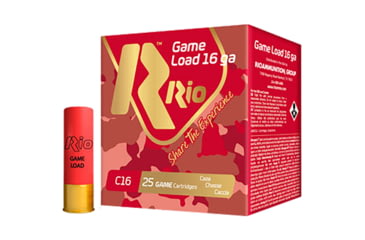 Image of RIO Ammunition Game Load 16 Gauge 1 oz 2 3/4 in Centerfire Shotgun Ammo, 25 Rounds, RC168