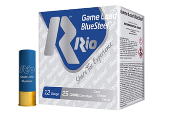 Image of Rio Ammunition GLBS325 Game Load Blue Steel 12 Gauge 2.75 1 1/8 Oz 5 Shot 25 Pe