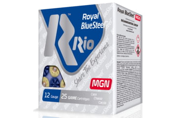 Image of RIO Ammunition RBSM364 Royal BlueSteel Magnum 12 Gauge 3 1-1/4 Oz 4 Shot 25 Bx/