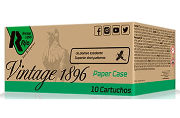 Image of Rio Ammunition Vintage 1896 Paper Flyer 12 Gauge 1-1/4 oz 2 3/4 in #8 Centerfire Shotgun Ammo, 10 Rounds, VP36FHV8