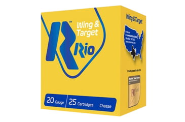 Image of RIO Ammunition WT2075 Wing &amp; Target 20 Gauge 2.75 7/8 Oz 7.5 Shot 25 Bx/ 10 Cs