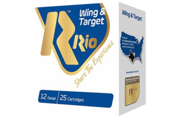Image of RIO Ammunition WT2875 Wing &amp; Target 12 Gauge 2.75 1 Oz 7.5 Shot 25 Bx/ 10 Cs