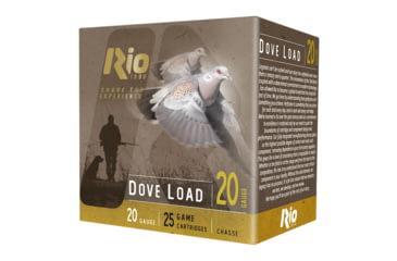 Image of Rio Outdoors Corp Rio Dove Load Shotshells 20ga 2-3/4" 7/8oz 1250fps #8 25/ct, RDL208