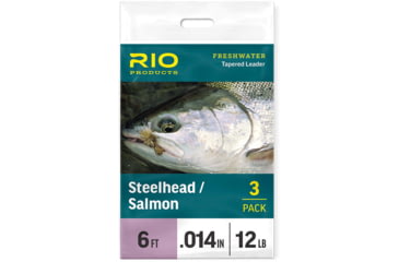 Image of RIO Products Salmon/Steelhead Leader, Glacial Green, 9ft, 20lb, 3-Pack, RIO-24479