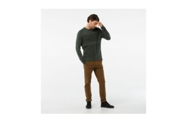 Image of Smartwool Ripple Ridge Crew Sweater-Men's, Scarab H-Medium Gray Heather, Medium, SW000297A76-M