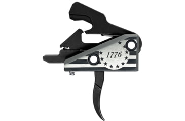 Image of RISE Armament 1776 AR Trigger, Curved, Silver/Black, RA-1776-BR