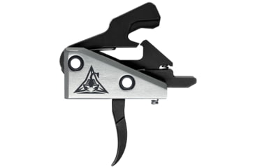 Image of RISE Armament 1776 AR Trigger, Curved, Silver/Black, RA-1776-BR