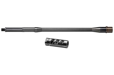 Image of Rise Armament CB-188 Competition Stainless Steel Barrel, 18.8in, Black &amp; Rise Armament RA-701 Compensator, Stainless Steel, .223/5.56, Black