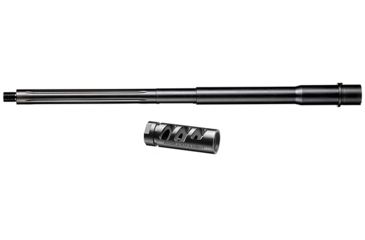 Image of Rise Armament M4N-160 Tactical Stainless Steel Barrel, 16.0in, Black &amp; Rise Armament RA-701 Compensator, Stainless Steel, .223/5.56, Black