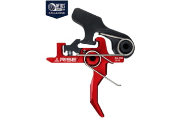 Image of Rise Armament OPMOD HEX-C 2-Stage Trigger, Curved, 4.5 lb, Black/Red, RA-100-HEXC-RED