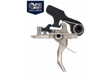 Image of Rise Armament OPMOD HEX-C 2-Stage Trigger, Curved, 4.5 lb, Black/Silver, RA-100-HEXC-NIB
