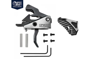 Image of Rise Armament OPMOD Hex-C RA-240 AR15/AR10 Enhanced Rifle Trigger and Micro Handstop, Black/Graphite, RA-240-HEXC-BLK-030-GPHT