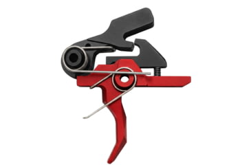 Image of Rise Armament OPMOD RA-101 HEX-C Single-Stage AR Trigger, Curved, 4lb, Black/Red, RA-101-HEXC-RED