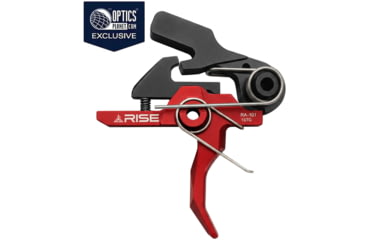 Image of Rise Armament OPMOD RA-101 HEX-C Single-Stage AR Trigger, Curved, 4lb, Black/Red, RA-101-HEXC-RED
