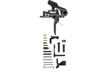 Image of RISE Armament RA-100 Two Stage Trigger w/ AR-15 Lower Parts Kit, Flat, 4.5lb, Black, RA-100F-12003