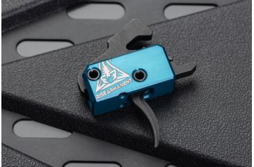 Image of OpticsPlanet Exclusive RISE Armament RA-240 Enhanced Rifle Trigger, Curved, 3.5lb Pull, Blue/Black, RA-240-ERT