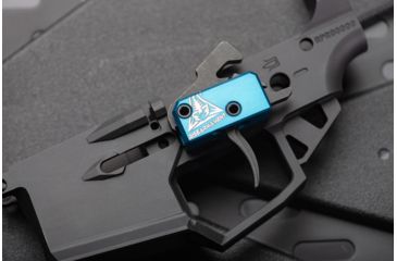 Image of OpticsPlanet Exclusive RISE Armament RA-240 Enhanced Rifle Trigger, Curved, 3.5lb Pull, Blue/Black, RA-240-ERT