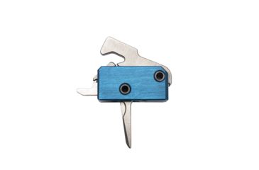 Image of OpticsPlanet Exclusive RISE Armament RA-240 Enhanced Rifle Trigger, Straight, 3.5lb Pull, Blue/Silver, RA-242-ERT