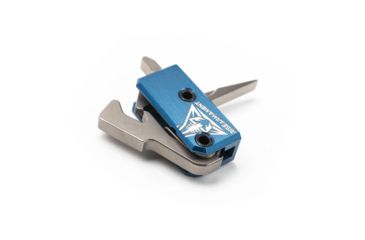 Image of OpticsPlanet Exclusive RISE Armament RA-240 Enhanced Rifle Trigger, Straight, 3.5lb Pull, Blue/Silver, RA-242-ERT