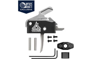 Image of OpticsPlanet Exclusive RISE Armament RA-434 High Performance Trigger, Single Stage System, 3.4lb Pull Weight, Silver, RA-434-SLVR-601-010-BLK