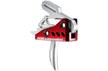 Image of Rise Armament RA-535 Advanced-Performance Trigger, Red/Silver RA-535-SLVR