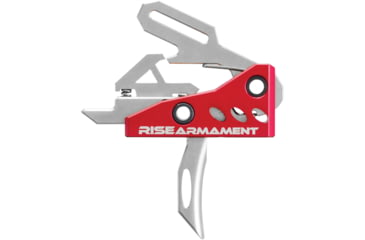 Image of Rise Armament RA-535 Advanced-Performance Trigger, Red/Silver RA-535-SLVR