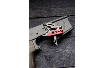 Image of Rise Armament RA-535 Advanced-Performance Trigger, Red/Silver RA-535-SLVR
