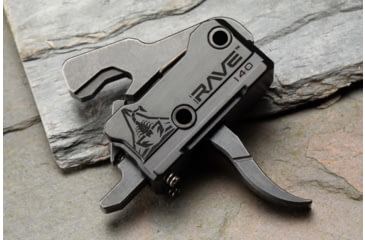 Image of RISE Armament Rave 140 Curved 3.5lb Drop-In Trigger w/ Anti Walk Pins, Black, RA-R140-AWP