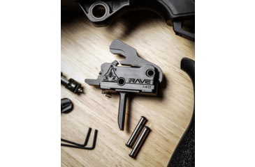 Image of RISE Armament Rave 140 Flat 3.5lb Drop-In Trigger w/ Anti Walk Pins, Black, RA-R140F-AWP