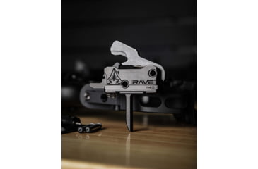 Image of RISE Armament Rave 140 Flat 3.5lb Drop-In Trigger w/ Anti Walk Pins, Black, RA-R140F-AWP