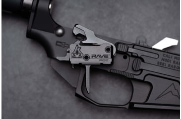 Image of RISE Armament Rave 9 mm PCC Trigger with Anti-Walk Pins, Flat Blade, Black, T017F-PCC-BLK