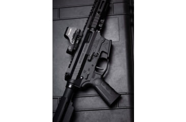 Image of RISE Armament Rave 9 mm PCC Trigger with Anti-Walk Pins, Flat Blade, Black, T017F-PCC-BLK