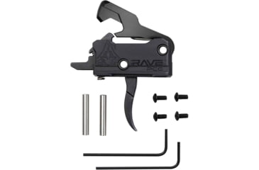 Image of RISE Armament Rave PCC Trigger with Anti-Walk Pins, Curved Blade, Black, T017-PCC-BLK
