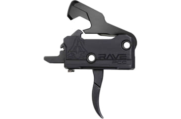 Image of RISE Armament Rave PCC Trigger with Anti-Walk Pins, Curved Blade, Black, T017-PCC-BLK