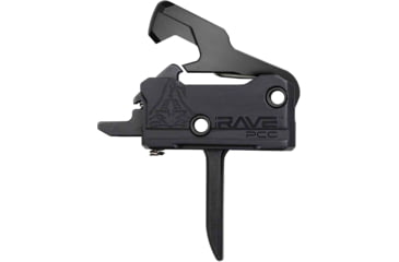 Image of RISE Armament Rave PCC Trigger with Anti-Walk Pins, Flat Blade, Black, T017F-PCC-BLK
