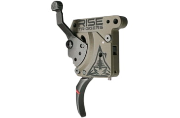 Image of RISE Armament Reliant Pro Rem 700 Drop-In Trigger, Curved Blade, FDE/Black, RA-735-C
