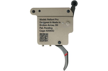 Image of RISE Armament Reliant Pro Rem 700 Drop-In Trigger, Curved Blade, FDE/Black, RA-735-C