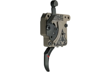 Image of RISE Armament Reliant Pro Rem 700 Drop-In Trigger, Curved Blade, FDE/Black, RA-735-C