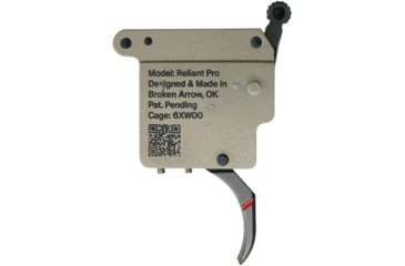 Image of RISE Armament Reliant Pro Rem 700 Drop-In Trigger With Bolt Release, Curved Blade, FDE/Black, RA-735-C-BC