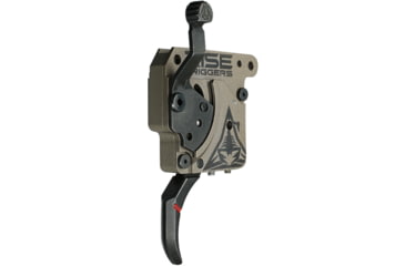 Image of RISE Armament Reliant Pro Rem 700 Drop-In Trigger With Bolt Release, Curved Blade, FDE/Black, RA-735-C-BC