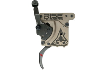 Image of RISE Armament Reliant Pro Rem 700 Drop-In Trigger With Bolt Release, Curved Blade, FDE/Black, RA-735-C-BC
