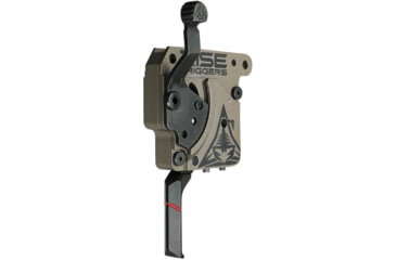 Image of RISE Armament Reliant Pro Rem 700 Drop-In Trigger With Bolt Release, Flat Blade, FDE/Black, RA-735-F-BC
