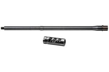 Image of Rise Armament SB-202 Sniper Stainless Steel Barrel, 20.2in, Black &amp; Rise Armament RA-701 Compensator, Stainless Steel, .223/5.56, Black