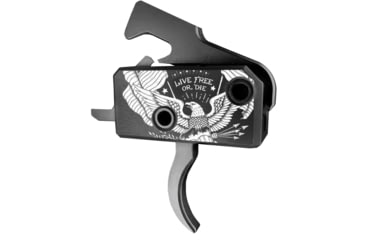 Image of RISE Armament Special Edition ''Live Free or Die'' RA-140 Super Sporting Trigger, Curved, 3.5 lb Weight, Black, RA-140-LFOD-AWP