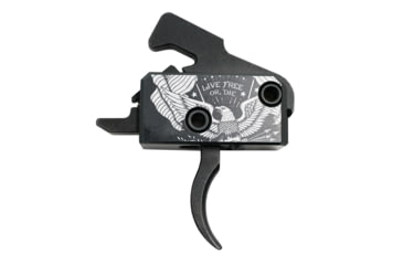 Image of RISE Armament Special Edition ''Live Free or Die'' RA-140 Super Sporting Trigger, Curved, 3.5 lb Weight, Black, RA-140-LFOD-AWP
