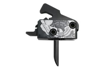 Image of RISE Armament Special Edition ''Live Free or Die'' RA-140 Super Sporting Trigger, Flat, 3.5 lb Weight, Black, RA-140F-LFOD-AWP